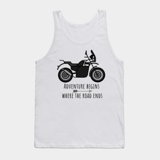 Adventure Begins Where The Road Ends Tank Top